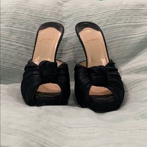 Black peep toe Christian Louboutins